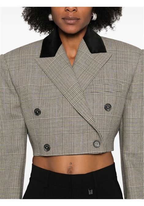 Grey checked cropped blazer Giuseppe Di Morabito - women GIUSEPPE DI MORABITO | 03FWJA109Y0336427